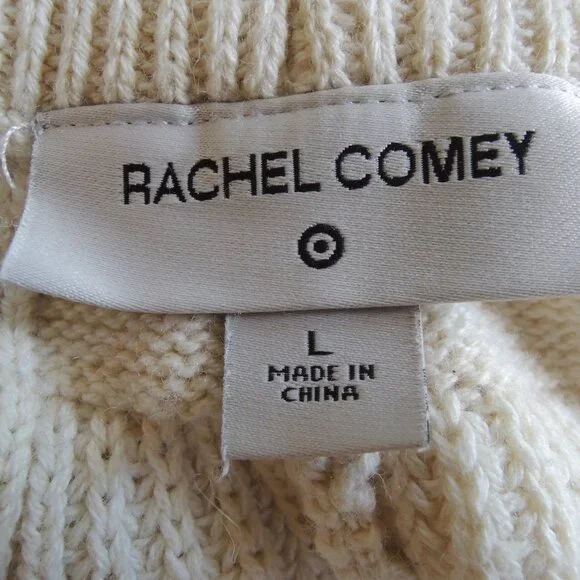 Rachel Comey Cream Cable Knit Wide Leg Palazzo Pants L - Picture 8 of 9